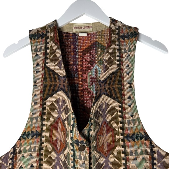 Vintage Gotcha Covered Multicolor Patterned Vest - Picture 5 of 10
